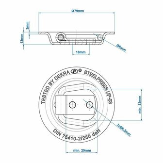 Lashing eye round SPP UP-03