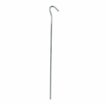 Tent peg 25cm metal with open eye 10 pieces in polybag