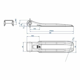 Flap hinge SPP ZW-01.220A