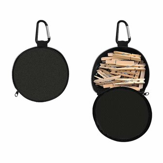 Clothes peg bag with snap hook