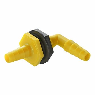 Water tank feed-through angled with grommets 10x12mm
