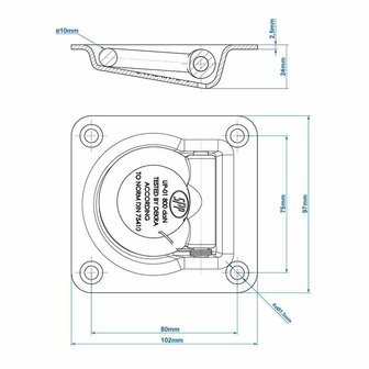 Lashing eye single SPP UP-01
