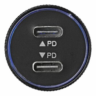 USB fast charger type C 2-way 12V/24V 3100mA