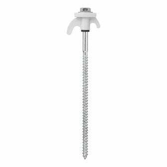 Tent peg 20cm metal screwable with plastic hook 6 pieces in polybag