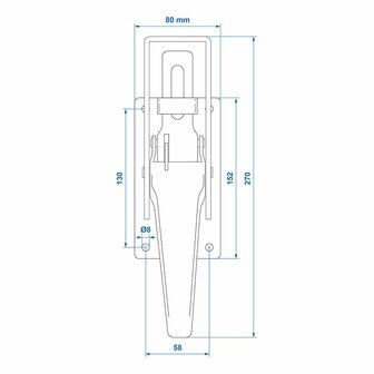 Tico tension lock 270x80mm