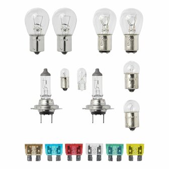 Spare bulb set H7 16-piece