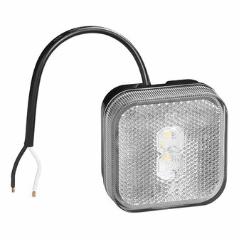 Marker light 12/24V white 65 x 65 mm LED