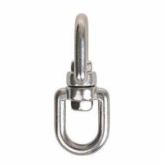 Swivel lock 8mm, A4 stainless steel AISI 316, eye/eye, 2,500 daN