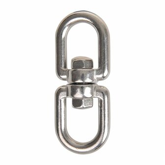Swivel lock 8mm, A4 stainless steel AISI 316, eye/eye, 2,500 daN