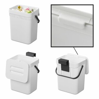Waste bin with lid 3L for caravan/camper
