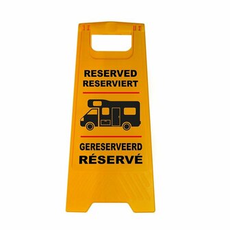 Marking board Reservedfor camper