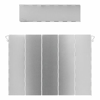 Cooking windshield 5-part aluminium foldable 49 x 36 cm
