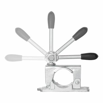 Clamp 48mm cast iron with tilting lever for jockey wheel