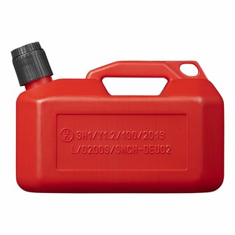 Jerrycan 5L plastic red UN-approved (low model)