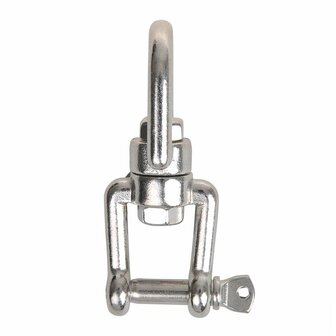 Swivel lock 8mm, A4 stainless steel AISI 316, eye/fork, 2,500 daN