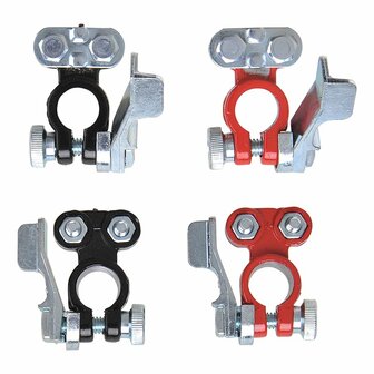 Battery terminal clamp set (+) and (-) with quick release red/black