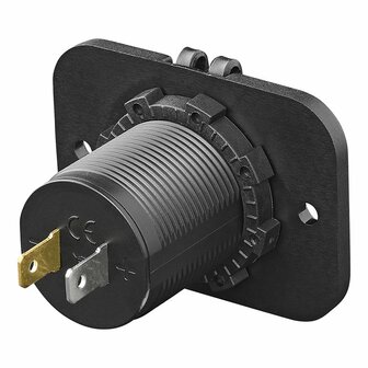 USB fast charger built-in with mounting plate 2-way 12/24V 3A type A + C