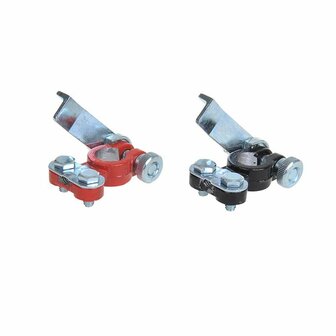 Battery terminal clamp set (+) and (-) with quick-release red/black