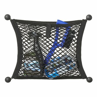 Storage net elastic double 40x34cm with self-adhesive and screw mounting
