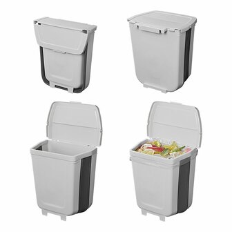 Waste bin 8L foldable for caravan/camper