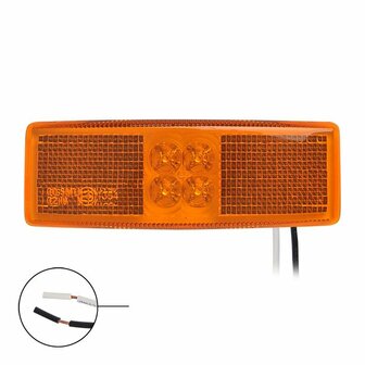 Side marker light 12/24V orange 110x40mm LED