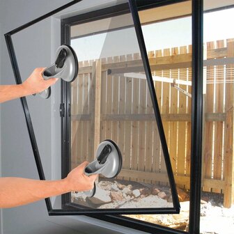 Aluminium vacuum lifter with 2 suction cups