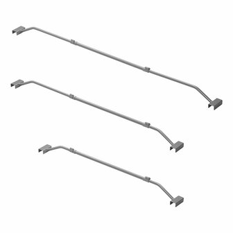 Tarpaulin bracket metal extendable 100-155cm for trailer tarpaulin