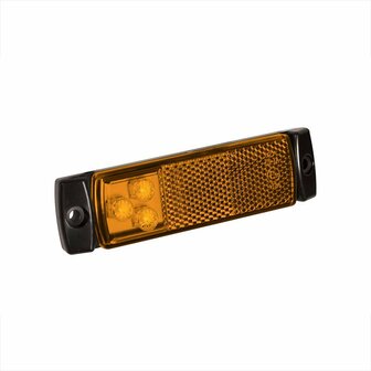 Luce di posizione laterale 12 24V arancione 126x30mm LED