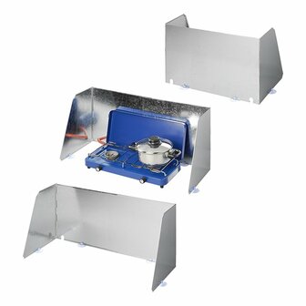 Cooking windshield 3-piece steel foldable + extendable 37/70 x 32 x 28 cm