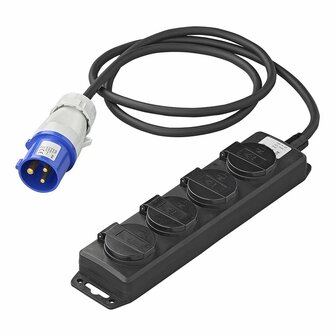 CEE 4-way Schuko socket 1.5M