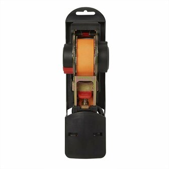 Tension strap with ratchet + 2 hooks 350cm 320kg automatic roll-up
