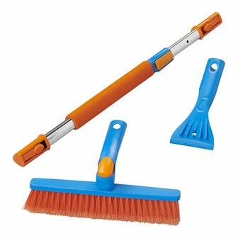Snow brush with ice scraper + telescopic handle 99-127cm