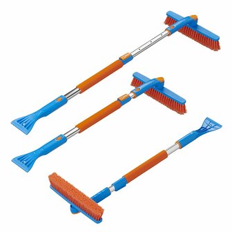 Snow brush with ice scraper + telescopic handle 99-127cm