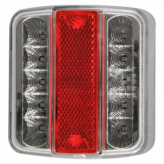Rear light 4 functions 98x105mm 14LED with 5-pin EC