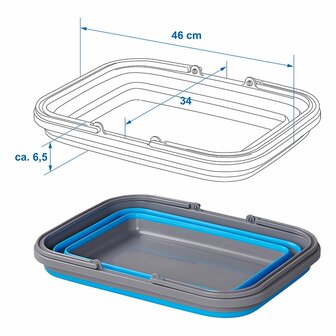 Dishwashing bowl 16L foldable