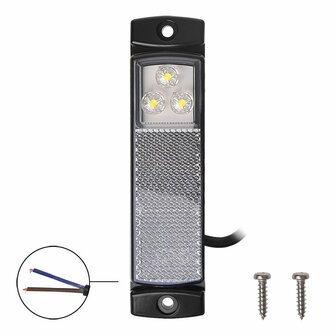 Marker lamp 12/24V white 126x30mm LED