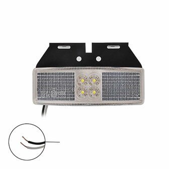 Marker light 12/24V white 110x40mm LED with holder
