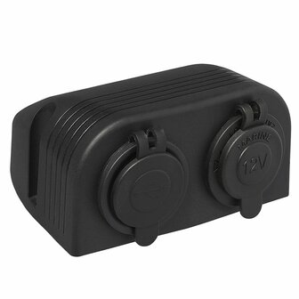Construction kit: socket DIN + USB port double type A 2x2100mA