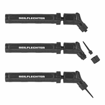 Fender pump, plastic, black with adapter
