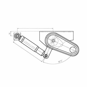 Shock absorber holder 90 x 50 mm - set of 2