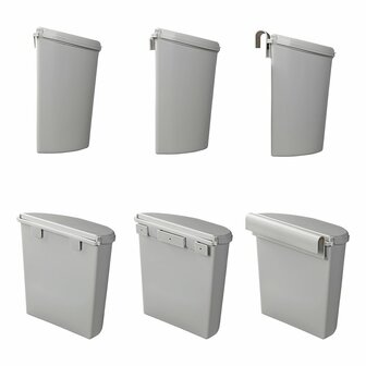 Waste bin with lid 10L for caravan/camper