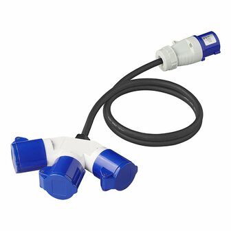 CEE 3-way splitter 16A 150cm 3x1.5mm&sup2;