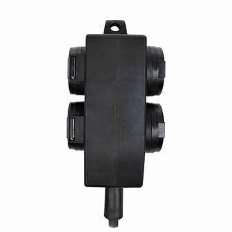 Schuko socket 4-way 5M 3x 1.5 mm&sup2;