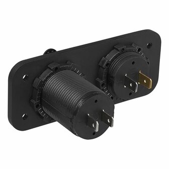 Installation kit: voltmeter 6-30V + USB port double type A 2x2100mA