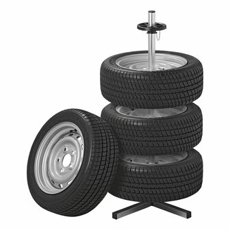 Aluminum rim stand for 4 tires