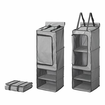 Organizer 4 compartments 34 x 34 x 96 cm with zip pocket + 7 mm keder