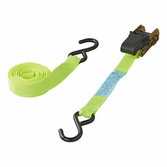 Tension strap with ratchet + 2 hooks 5 meters - set of 4