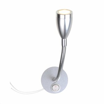 Surface-mounted spotlight 1-led with flexible gooseneck 12V 120lm dia 65x110-260mm