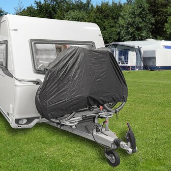 Bicycle cover for 2 bicycles on the drawbar