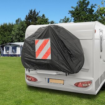 Bicycle cover for 2 bicycles with insert for marker board